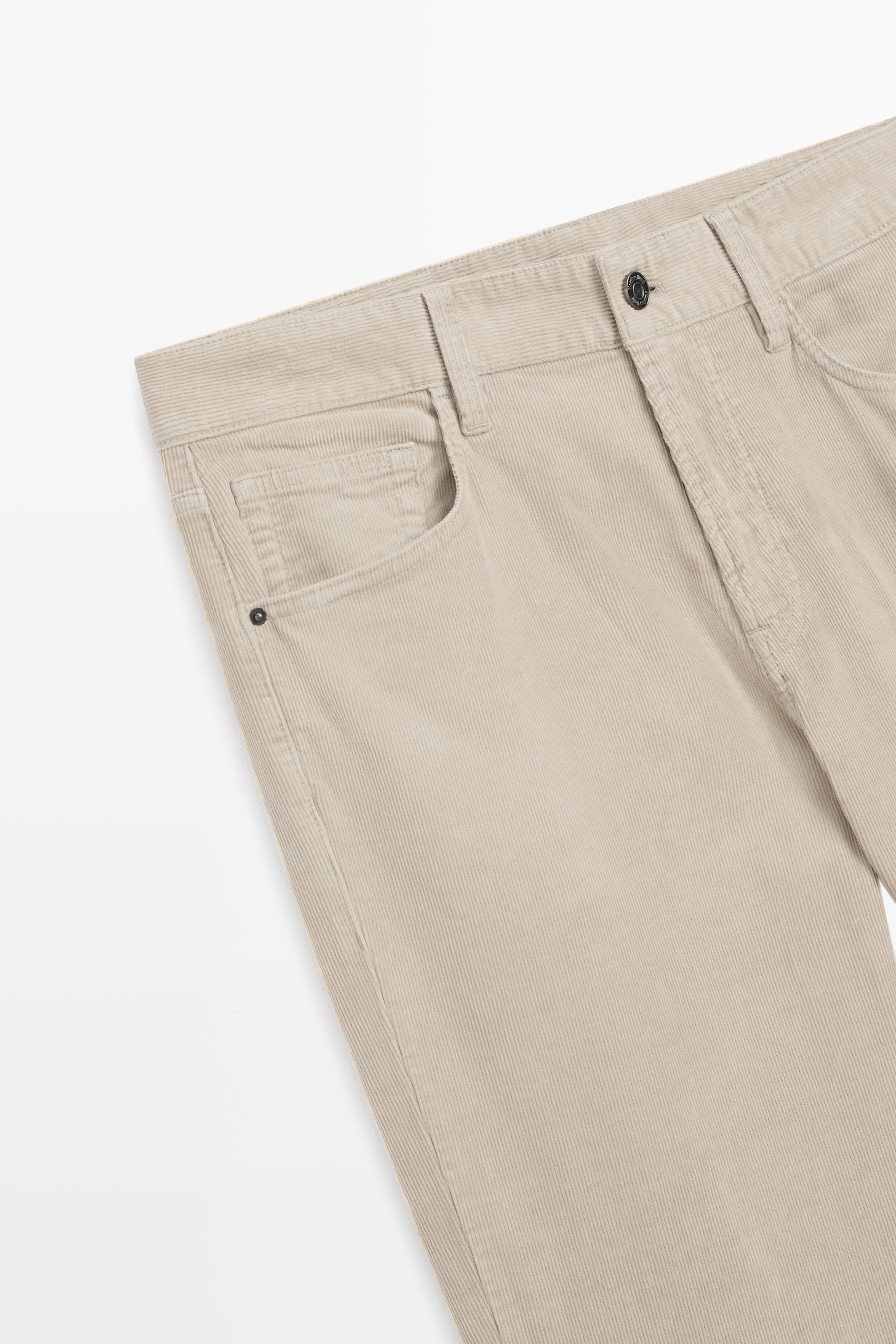 Corduroy tapered fit pants